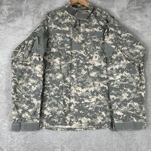 US Army ACU Field Jacket Mens Large Regular Gray Digital Camo Military Tactical